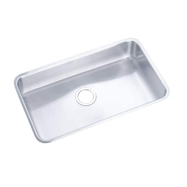 Elkay Lustertone 31in. Undermount 1 Bowl 18 Gauge  Stainless Steel Sink Only and No Accessories