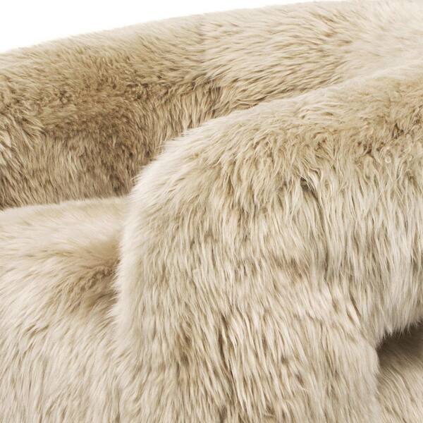 Jennifer Taylor Avalon 35 in. Natural Beige Genuine Sheepskin Fur