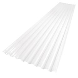 Suntuf 2.2 ft. x 12 ft. Corrugated Polycarbonate Roof Panel in White Opal