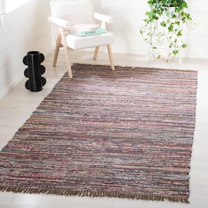 Rag Rug Rust/Multi Doormat 3 ft. x 4 ft. Striped Area Rug