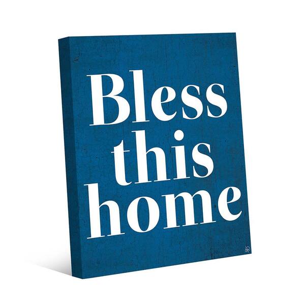 Creative Gallery 16 in. x 20 in. "Bless This Home" Wrapped Canvas Wall Art Print
