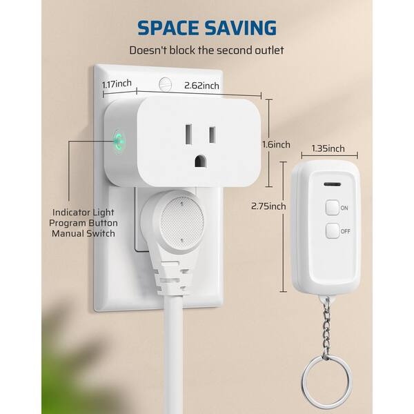 DEWENWILS Outdoor Wireless Remote Control Outlet With 2 FT Extension Cord, 15 Amp Heavy Duty Weatherproof Remote Controlled Light Switch For String Lights 100 Feet Range Ul Listed 1 Remote B07w53c4fq 16946