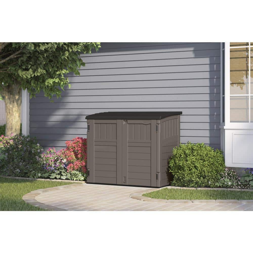 Suncast ft. in. x ft. in. x ft. 9.5 in. Resin Horizontal Storage  Shed BMS2500SB The Home Depot
