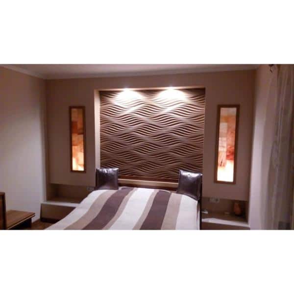 Wave Pattern 2ft x 2ft White Glue-up Wall Panel Pack