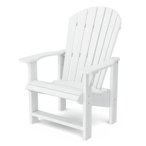 Wildridge Heritage White Plastic Outdoor Upright Adirondack Chair