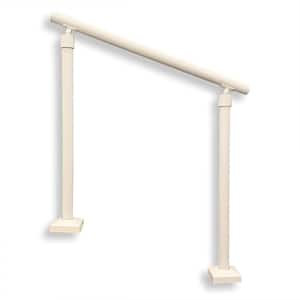 1.9 in. x 3 ft. White Aluminum Handrail with Posts