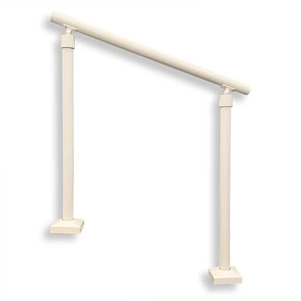 4 ft. x 1.9 in. White Aluminum Handrail with Posts