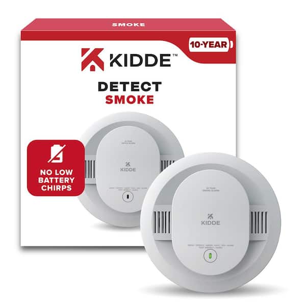 Kidde 10-Year Battery Powered Smoke Detector with Alarm LED Warning Lights