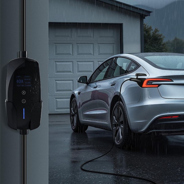 Level 2 Tesla Charger 40 Amp Adjustable Current 240V Home Electric Car EV Charger 25 ft. Charging Cable NEMA 14-50P Plug