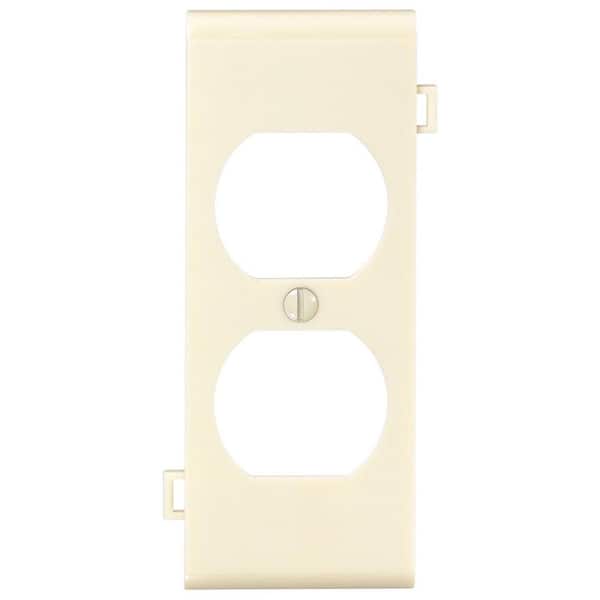 Leviton 1-Gang Duplex Outlet Center Panel Sectional Wallplate, Ivory