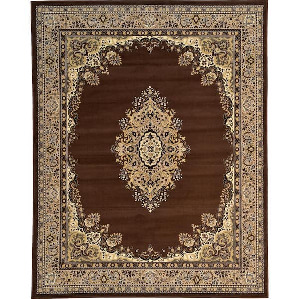 Unique Loom Reza Washington Brown 8' 0 x 10' 0 Area Rug