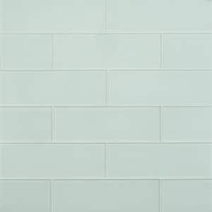 Contempo Seafoam Frosted 4 in. x 12 in. Glass Tile (15 pieces 5 sq.ft/Box)