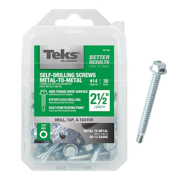 1/4" x 3/4" NEW 100-PACK of Garage Door Self Drilling Tec Screws/ Fasteners 