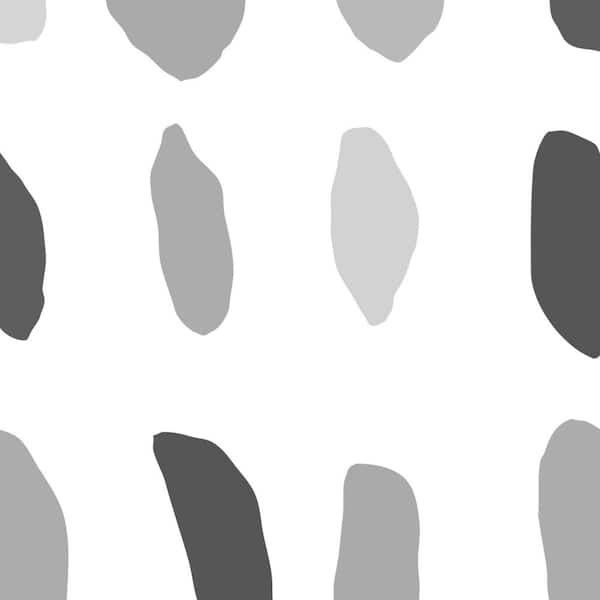 Unbranded Confetti Time Grey Peel and Stick Smooth Vinyl Wallpaper