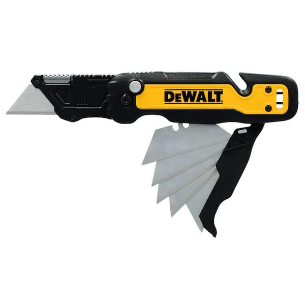 DEWALT - Push and Flip Folding Lock-Back Utility Knife with Blade Storage