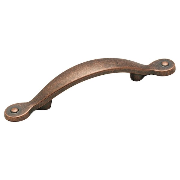 Amerock Inspirations 3 in (76 mm) Center-to-Center Weathered Copper Drawer Pull