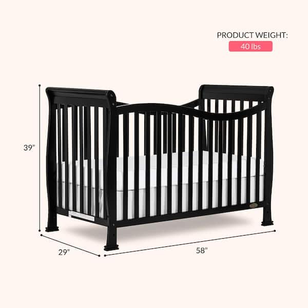 Dream On Me Violet Black 7-in-1 Convertible Lifestyle Crib 655-K