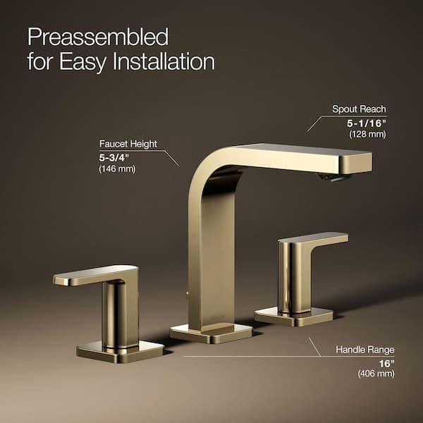 KOHLER Parallel Double Handle 8 in. Widespread 1.0 GPM Bathroom