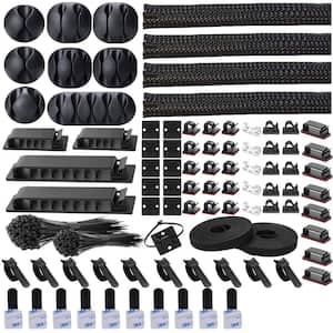 Lukyamzn Strong Self Adhesive Cable Zip Tie Mounts Kit 100 Set Cable ...