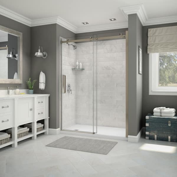 MAAX Halo 59 in. x 79 in. Semi-Frameless Sliding Shower Door