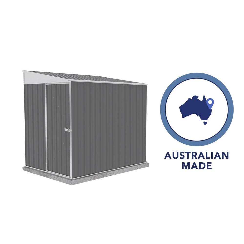 Absco 5' x 7' Gray Metal Bike Storage Shed