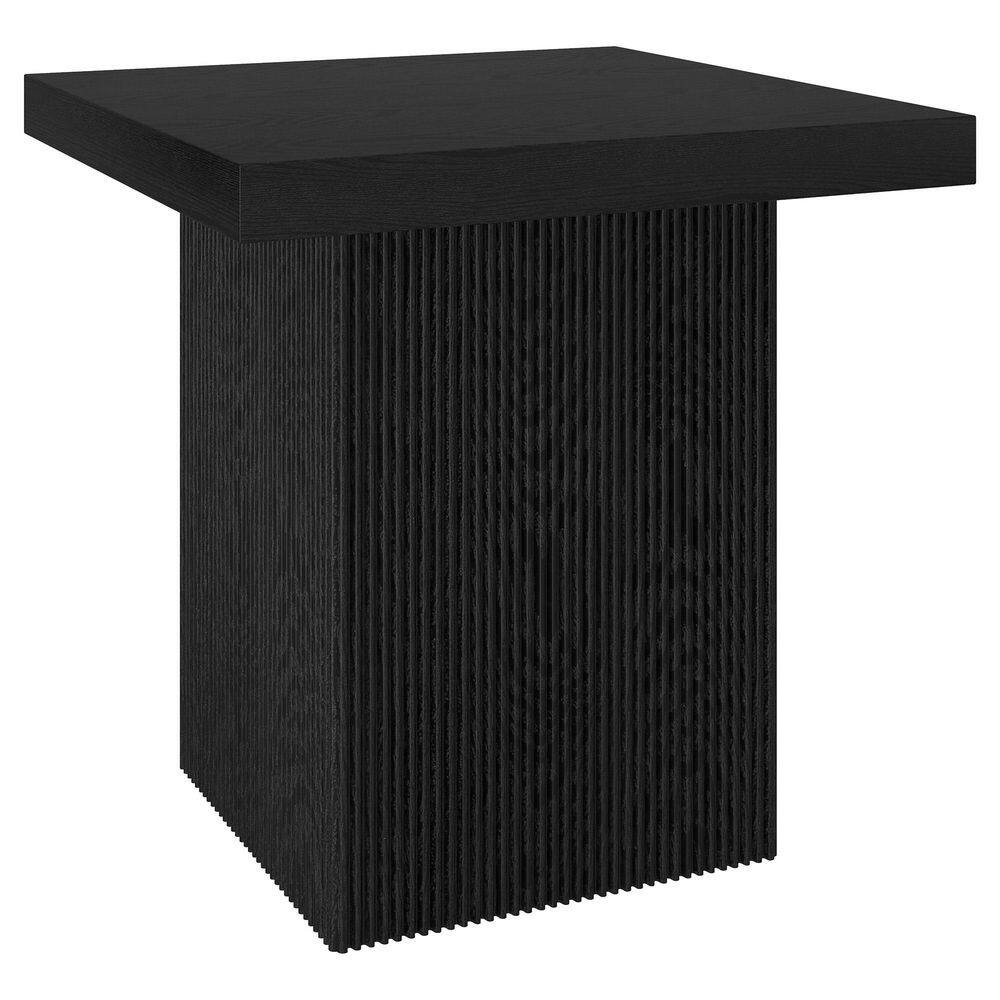 Torren 22 in. Black Grain Square MDF Top End Table - thumbnail 2
