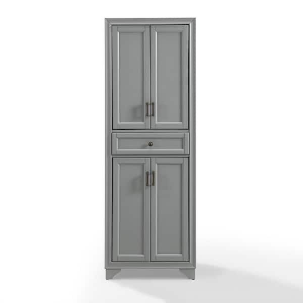 TMS Clarkson 71 Tall Modern Farmhouse Kitchen Pantry Cabinet, Charcoal Gray Finish