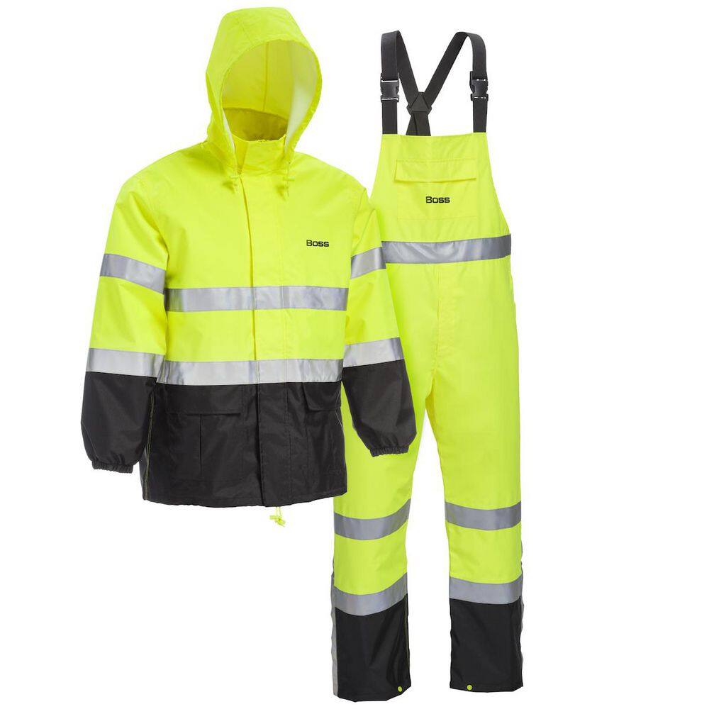 Large High Vis Yellow Waterproof ANSI Class 3 2-Piece Rain Suit price history on PriceWatchPro