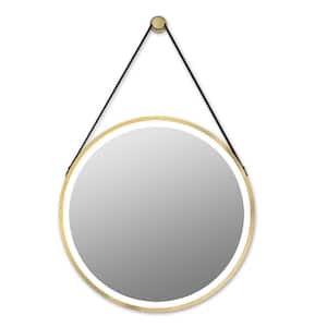 Dropship 29.5 In On-trend Hanging Round Mirror With Black Framed And With  Rope Strap Contemporary Industrial Decor For Bathroom, Bedroom, Or Living  Space to Sell Online at a Lower Price