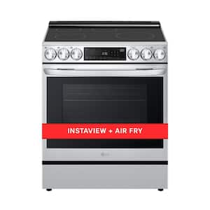 30 in. 5 Burner Element Slide-In Induction Range with InstaView and Air Fry in PrintProof Stainless Steel