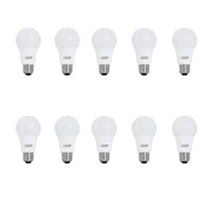 60-Watt Equivalent A19 Non-Dimmable General Purpose E26 Medium Base LED Light Bulb, Bright White 3000K (10-Pack)