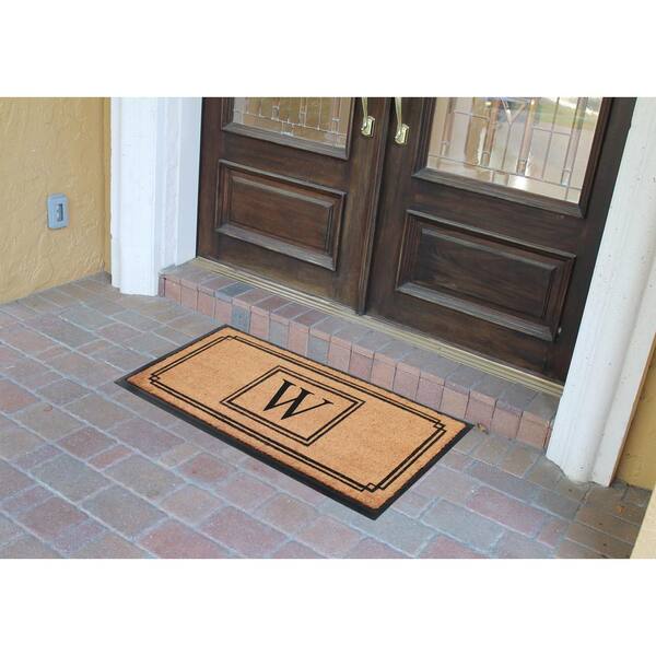 A1 Home Collections A1HC Black/Beige 24 in. x 47.5 in. Rubber and Coir Heavy  Duty, Extra Large Monogrammed R Door Mat - Yahoo Shopping