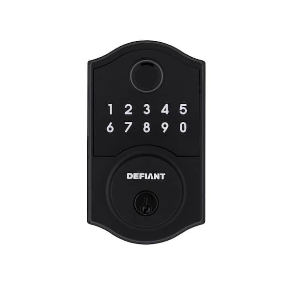 Castle Matte Black Fingerprint Electronic Keypad Deadbolt
