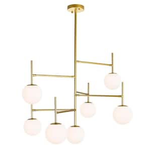 Tourch 7 Light Chandelier With Medallion Gold Finish