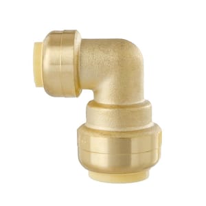 3/4 in. x 1/2 in. Push-Fit 90-Degree Brass Elbow Fitting