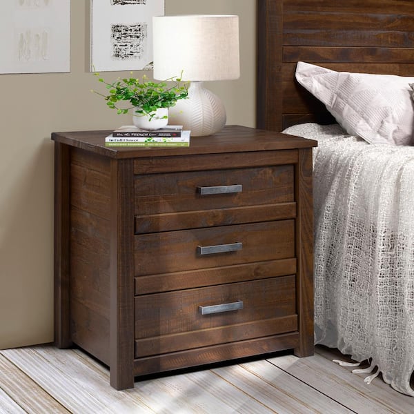 Reviews for Camaflexi Carmel 3 Drawer Antique Walnut Night Stand | Pg 1 ...