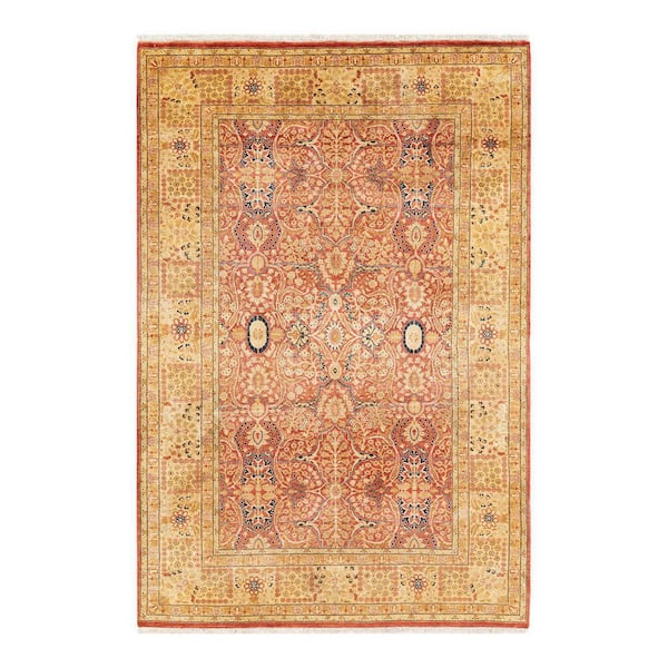 Solo Rugs Mogul One-of-a-Kind Traditional Orange 4 ft. 8 in. x 7 ft. 0 in. Oriental Area Rug