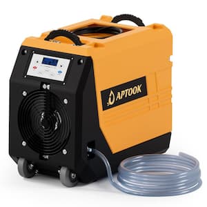 180 pt.6,000 sq. ft. Bucketless Commercial Dehumidifier in Yellows/Golds with Pump, Auto Defrost, Memory Starting