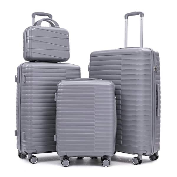 Tatahance 4 Piece Light Gray Polypropylene Hardside Spinner