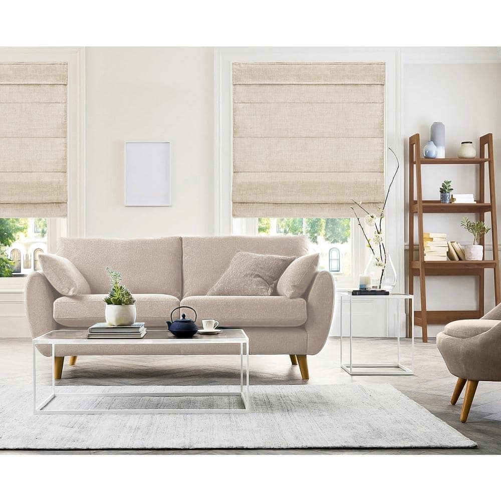 Belgian Flax Light Filtering Roman Shade 39" x 64"