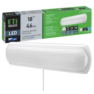 18 in. LED Flush Mount Closet Light with Pull Chain 1200 Lumens 4000K Bright White 16-Watt (4-Pack)