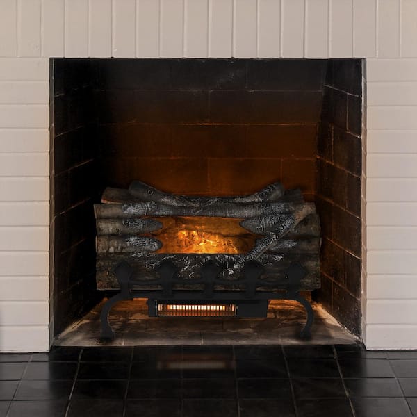 Ling Electric Fireplace Logs, Electric Fireplace Heater Realistic Flame And Logs With Glowing Embers