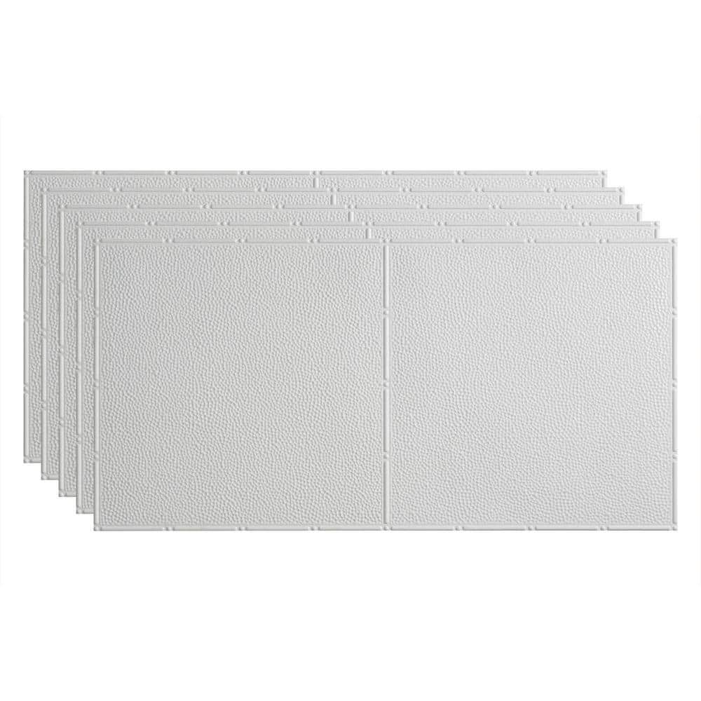 Gloss White Vinyl Glue Up Ceiling Tile 48'' x 24''