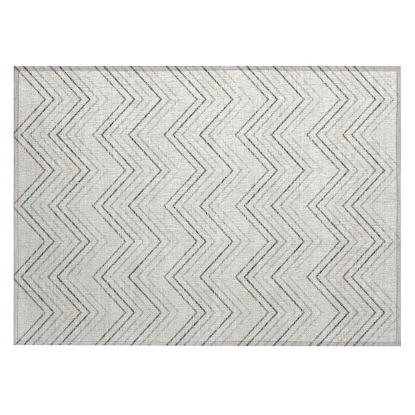 Chantille Machine Washable Indoor/Outdoor Abstract ACN2391 Ivory 2 ft. x 3 ft. Accent Rug