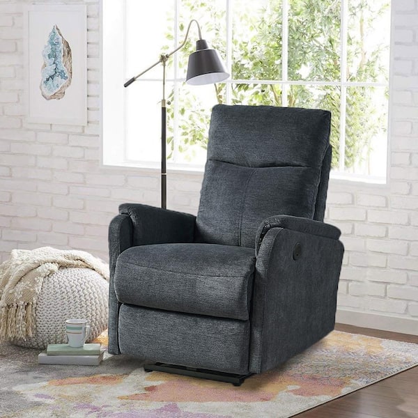 Utopia 4niture Dyan Gray Linen Recliner Chair with Thick Seat