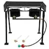 54,000 BTU Heavy Duty Portable Propane Gas Double Burner Outdoor Cooker