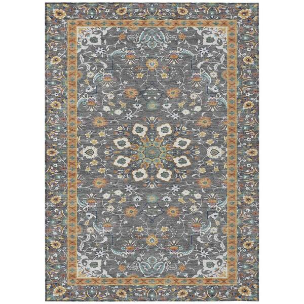 Chantille Machine Washable Indoor/Outdoor Abstract ACN2845 Gray 10 ft. x 14 ft. Area Rug