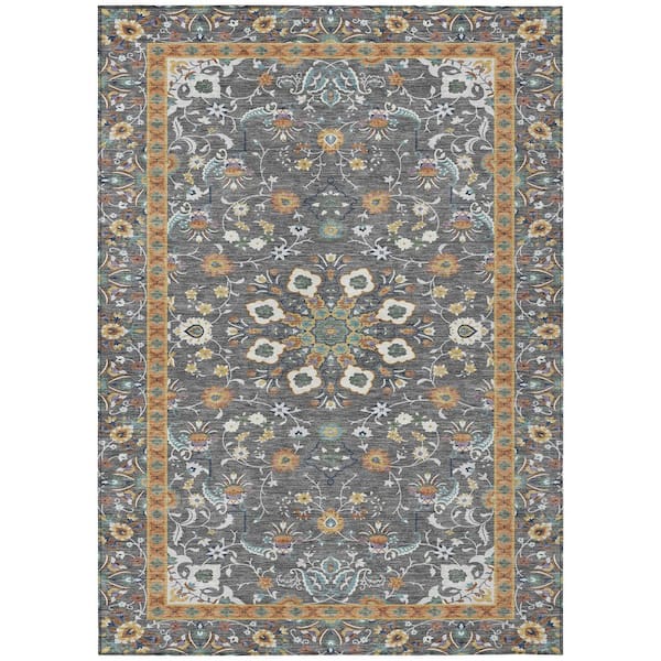 Chantille Machine Washable Indoor/Outdoor Abstract ACN2845 Gray 3 ft. x 5 ft. Area Rug