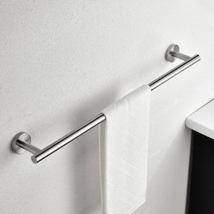 6-Piece Bath Hardware Set with 23.6 in. Towel Rack, Towel Ring, Towel Hook, Toilet Paper Holder in Brushed Nickel