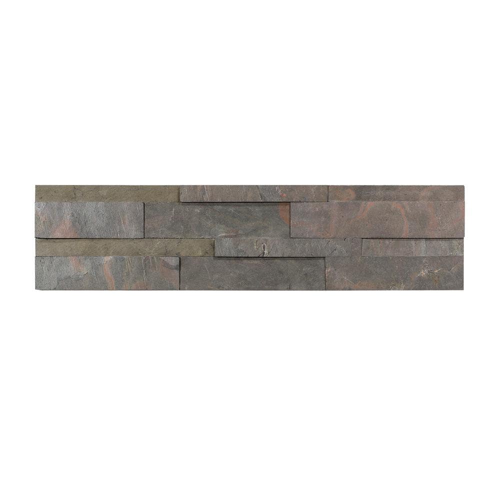 Raised Kilnstone 5.9 in. x 23.6 in. Stone Peel and Stick Tile (0.97 sq. ft.